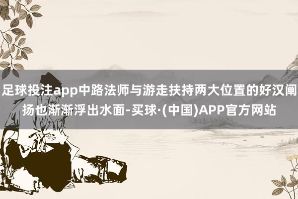 足球投注app中路法师与游走扶持两大位置的好汉阐扬也渐渐浮出水面-买球·(中国)APP官方网站