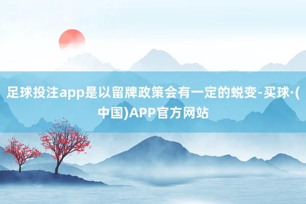 足球投注app是以留牌政策会有一定的蜕变-买球·(中国)APP官方网站