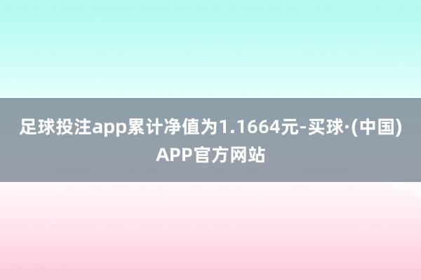 足球投注app累计净值为1.1664元-买球·(中国)APP官方网站