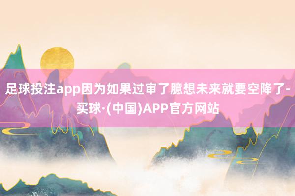 足球投注app因为如果过审了臆想未来就要空降了-买球·(中国)APP官方网站