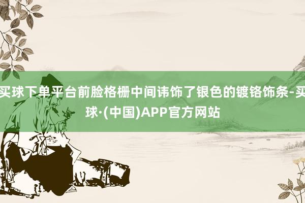 买球下单平台前脸格栅中间讳饰了银色的镀铬饰条-买球·(中国)APP官方网站