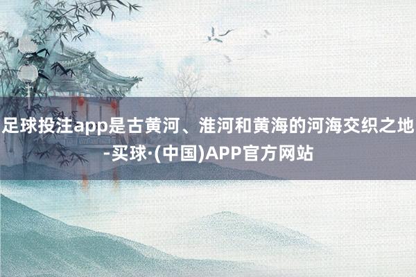 足球投注app是古黄河、淮河和黄海的河海交织之地-买球·(中国)APP官方网站