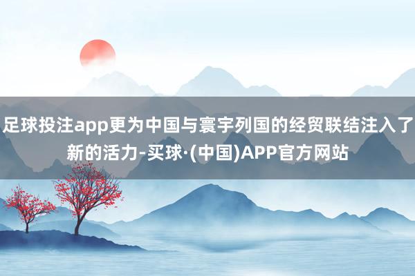 足球投注app更为中国与寰宇列国的经贸联结注入了新的活力-买球·(中国)APP官方网站