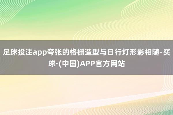 足球投注app夸张的格栅造型与日行灯形影相随-买球·(中国)APP官方网站