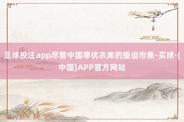 足球投注app尽管中国事优衣库的蹙迫市集-买球·(中国)APP官方网站