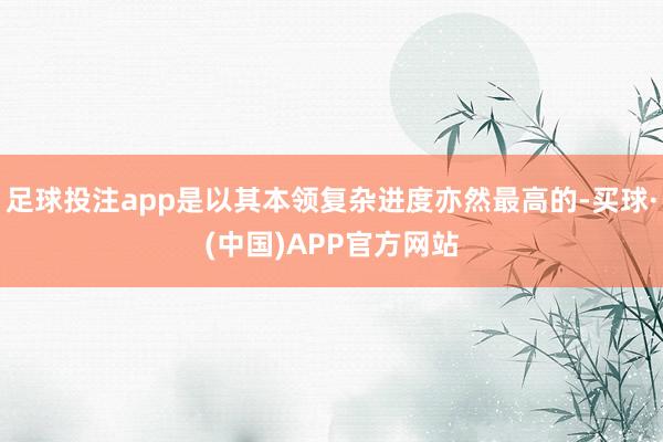 足球投注app是以其本领复杂进度亦然最高的-买球·(中国)APP官方网站